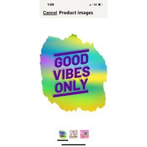 Good Vibes Vinyl Sign Decal & Sticker - New! 30 X 30